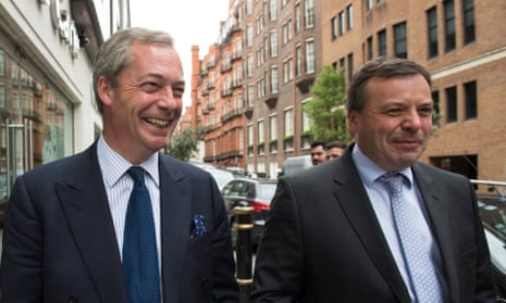 Nigel Farage and Arron Banks.