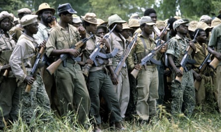 Zanu-PF fighters pictured in 1980