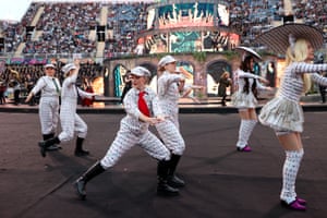 Dancers perform during the ceremony