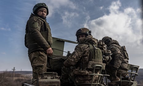 Ukrainian soldiers near Bakhmut, Ukraine, 2 March 2024