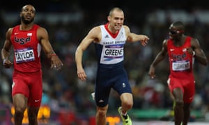 Dai Greene finishes fourth in the 400m hurdles final at the London Olympics in 2012.