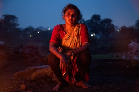 Beauty Devi sitting in her village in the evening time after burning coal, from Supratim Bhattacharjee’s Deadly Fossil Fuel project, a previous bursary winner.
