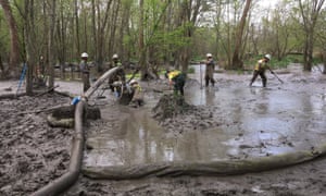 A Rover pipeline spill of more than 2m gallons of drilling mud in a wetland in Ohio.