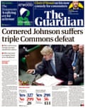 Guardian front page, Thursday 5 September 2019