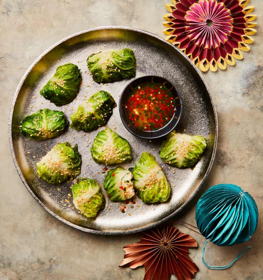 Yotam Ottolenghi’s prawn and lettuce dumplings with tangerine dipping sauce