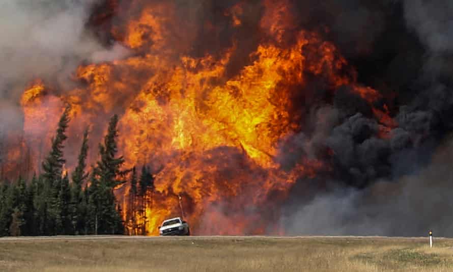 Wildfire in Alberta, Canada
