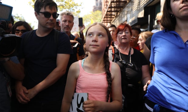 Swedish climate activist Greta Thunberg, 16, in New York