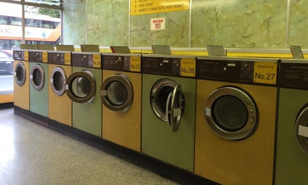 An empty launderette in Clapton, London.