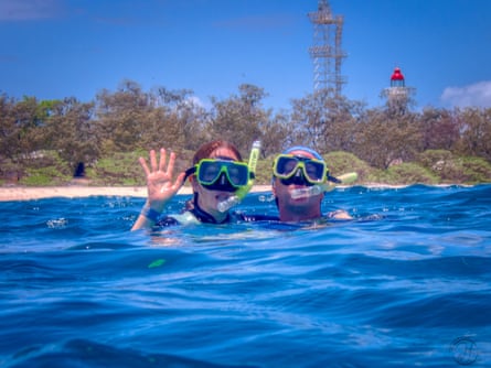 Andrew and Lisa snorkelling