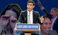 In a long speech introduced by Akshata Murty, Rishi Sunak's wife, the prime minister concluded a four-day Conservative conference in Manchester marred by chaos. Here is a three-minute recap of the event's most memorable moments