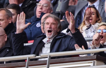 Jim Ratcliffe reacts in the stands