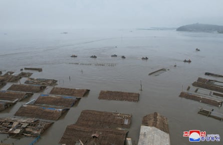 Image from North Korean state media shows flooding damage in North Pyongan province.