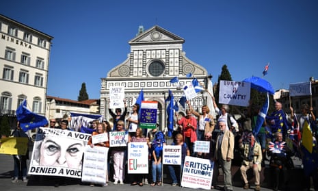 Demonstrators in Florence.