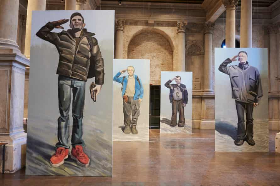 Lesia Khomenko’s Max Is in the Army, 2022, at PinchukArtCentre in Venice.