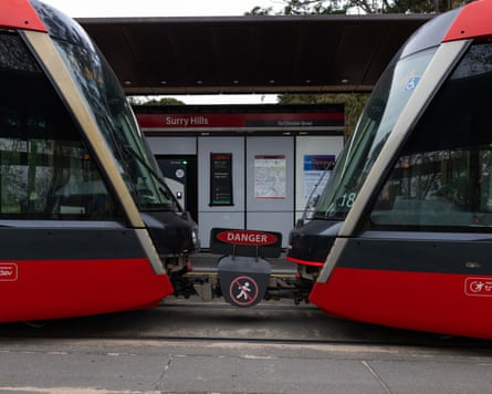 The Surry Hills light rail stop in inner Sydney on 6 June, 2025.