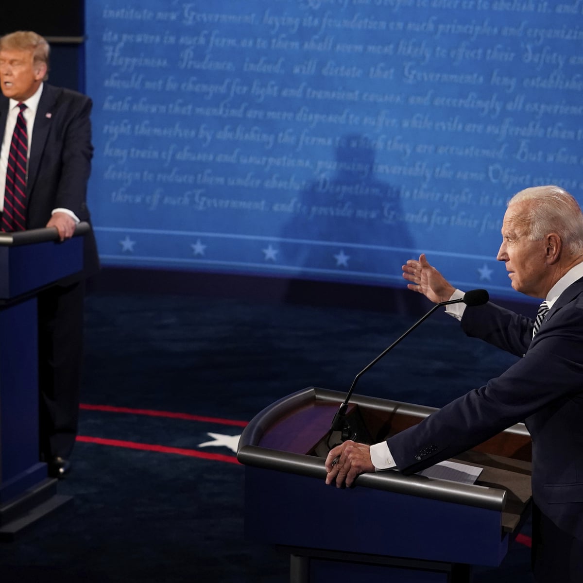 First 2020 Presidential Debate As It Happened Trump Tries To Steamroll Biden In Chaotic Clash Us News The Guardian