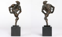Two views of Auguste Rodin’s 1912 sculpture of Vaslav Nijinsky, modelled in plaster and cast in bronze.