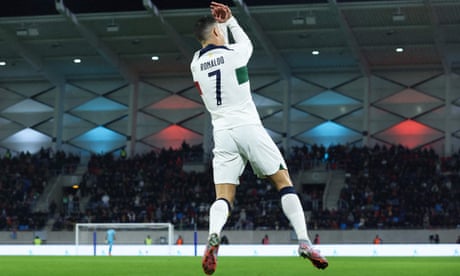 Euro 2024 qualifying: Ronaldo extends records as Kazakhstan stun Denmark