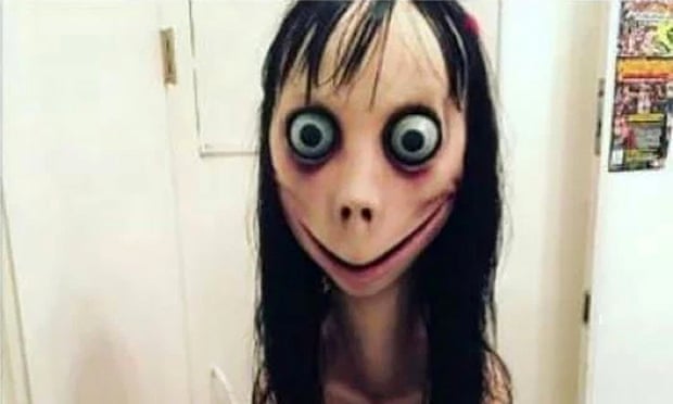 Momo character involved in suicide game.