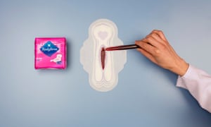 A Bodyform advert showing blood as red rather than blue