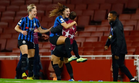 Arsenal v Zurich: Women’s Champions League – live | Women's Champions League 4 Zurich's Seraina Piubel celebrates scoring their first goal.