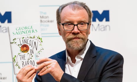 BRITAIN-LONDON-2017 MAN BOOKER PRIZE-NOMINATIONS<br>(171016) -- LONDON, Oct. 16, 2017 (Xinhua) -- George Saunders poses with his book Lincoln in the Bardo during a photocall at the Royal Festival Hall in London, Britain, on Oct. 16, 2017, one day ahead of the announcement of the winning book of the 2017 Man Booker Prize. Six novelists have been shortlisted for the 2017 Man Booker Prize, a literary prize awarded for the best original novel in English. (Xinhua/Ray Tang)
