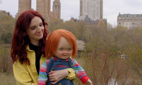 Kyra Elise Gardner with Chucky in Living with Chucky.