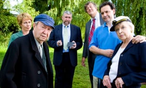 Celia Imrie, Peter Sallis, Gerard Horan, Stephen Fry, Daniel Hill and June Whitfield in Kingdom, 2009