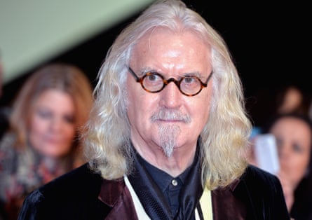 Head and shoulders image of Billy Connolly arriving at the National Television Awards in London in 2016