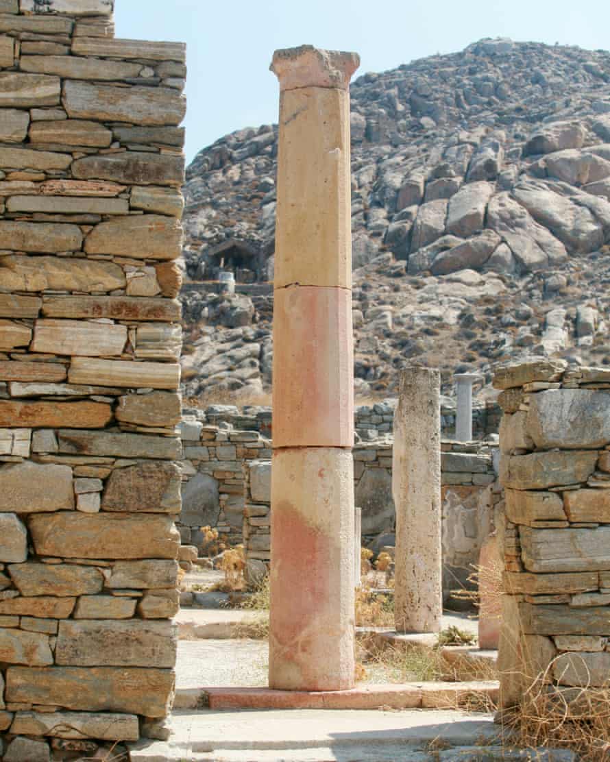 Marble column in Delos.
