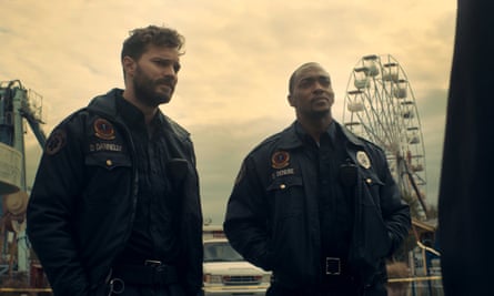Out of time … Jamie Dornan and Anthony Mackie in Synchronic.
