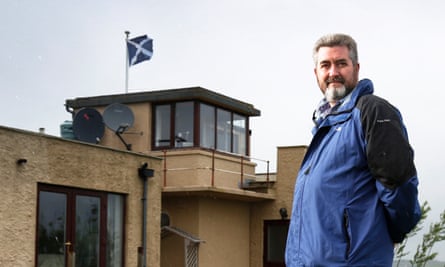 David Milne lives in an old coast guard station near Trump’s Aberdeenshire golf course.