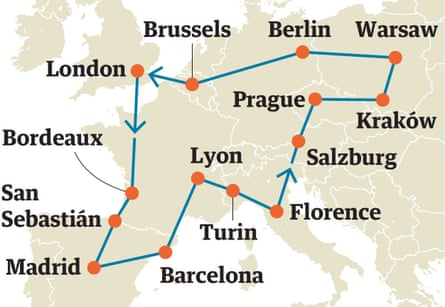 great cities interrail map