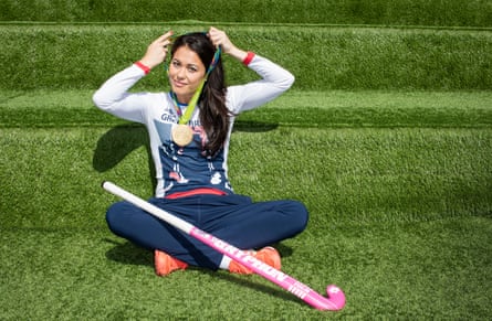 Sam Quek with her gold medal
