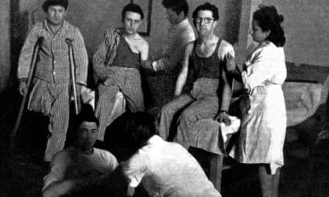 Patients at the Jewish hospital in the monastery