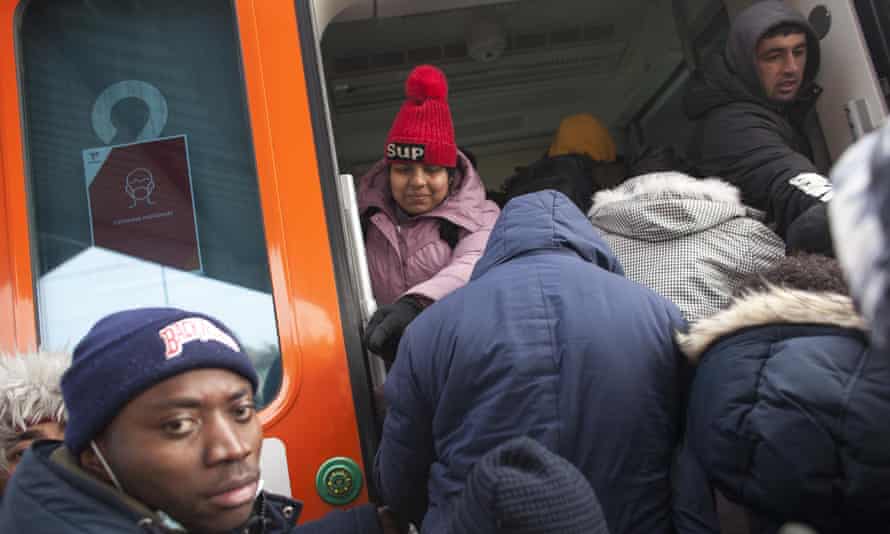 Refugees fleeing Ukraine arriving in Przemysl, Poland, at the beginning of the month.