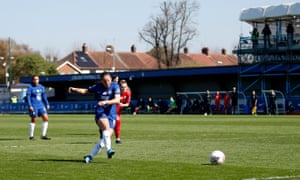 Fran Kirby scores for Chelsea in their 6-0 win over Birmingham.
