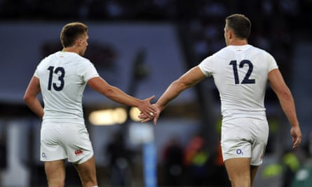Henry Slade, left, and Sam Burgess combined to impressive effect as both won their debuts against France at Twickenham.