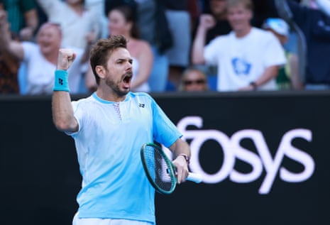 Stan Wawrinka celebrates a point