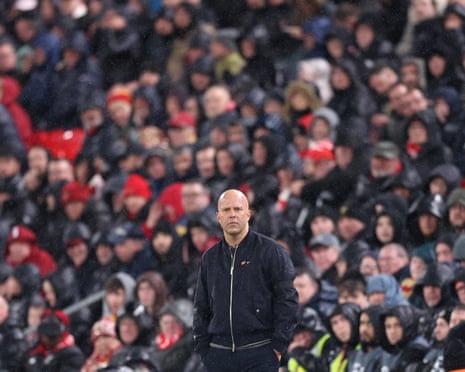 Arne Slot watches helplessly from the sidelines