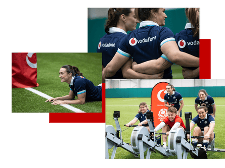 Collage of players training