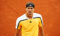 Alexander Zverev during his French Open match against David Goffin on 30 May 2024