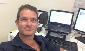 Dr Nick Martin while working on the Pacific island of Nauru