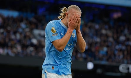 Manchester City’s Erling Haaland had one of those games where he was barely involved.