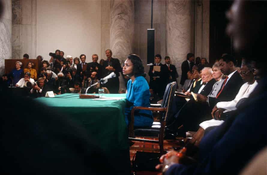 Anita Hill testifying in 1991.