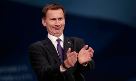 Jeremy Hunt at the Conservative conference in Manchester