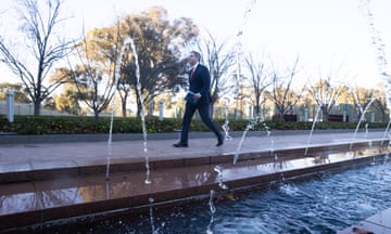 Treasurer Jim Chalmers arrives to hand down the 2024-25 budget at Parliament House in Canberra on Tuesday