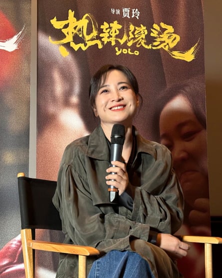 Jia Ling talks about her film Yolo in Los Angeles.