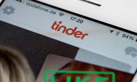 Tinder on a screen