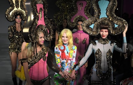 Hogg with her Spring Summer runway show at London Fashion Week, 2019.